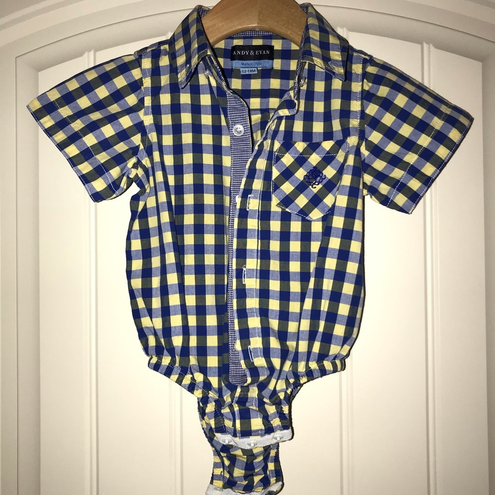 Like New! Andy & Evan Buttondown Onesie 12-18 Mos